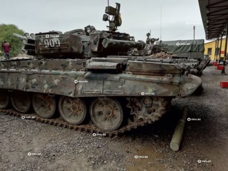 Düşmənin ələ keçirilən zirehli texnikaları təqdim olundu - FOTO 