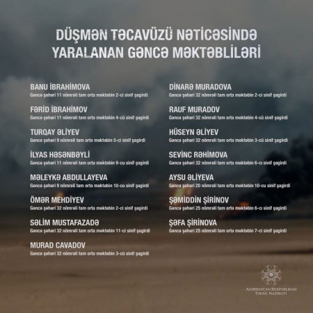 Ermənistanın atəşi nəticəsində həlak olan məktəblilər - Fotolar