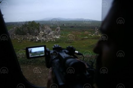 Düşmənin viran qoyduğu Füzuli şəhəri “Anadolu”nun obyektivindən... - FOTO