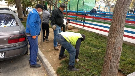 Nəsimi rayonunda abadlıq işləri davam etdirilir -FOTOLAR