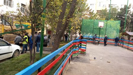 Nəsimi rayonunda abadlıq işləri davam etdirilir -FOTOLAR