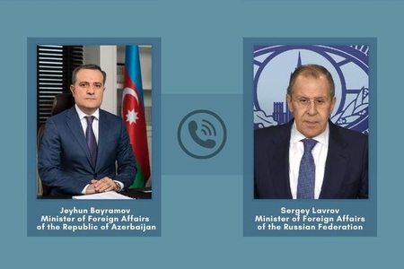 Ceyhun Bayramov və Sergey Lavrov arasında telefon danışığı olub