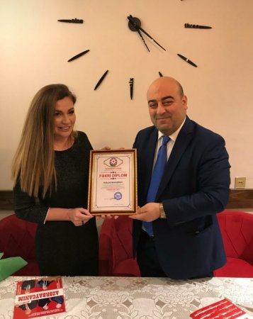  Tanınmış ictimai xadim Fəxrəndə Həsənzadə “Hacı Zeynalabdin Tağıyev adına Qızıl Medal”a layiq görülüb  