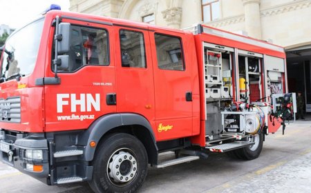 Bakıda köşkdə yanğın olub, ölən var