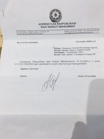  “Turan Bank” vətəndaşa necə "torba tikdi" - NARAZILIQ!