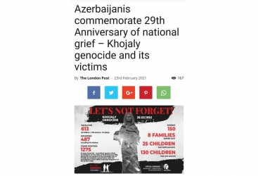 XOCALI SOYQIRIMI İNGİLTƏRƏ  MƏTBUATINDA