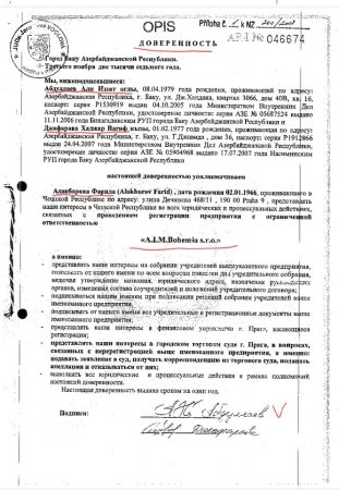 Azərbaycanlı nazir müavininin Çexiyada şirkəti üzə çıxdı (FOTOLAR)