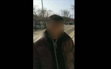 Ruhi xəstəni zəncirlə dirəyə bağlayan şəxs saxlanıldı