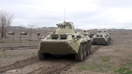 Azərbaycan ordusunun təlimlərə cəlb edilən qoşunları cəmləşmə rayonlarını tutur