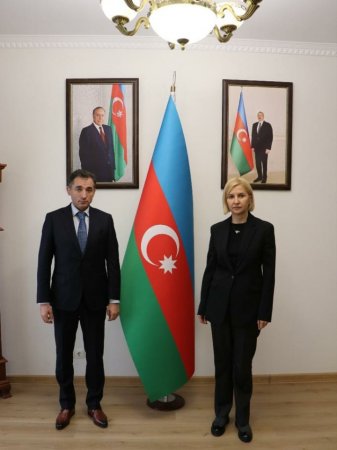 Qaqauziya Muxtariyyətinin başqanı İrina xanım Vlah Azərbaycan Respublikasının Moldovadakı fövqəladə və səlahiyyətli səfiri cənab Qüdsi Dursun oğlu Osmanov ilə görüşüb