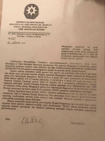 Mingəçevirlilər restoranların çayın içərisində tikilməsinə etiraz edir