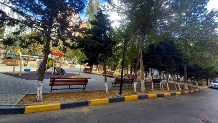 Nəsimi rayonunda daha bir abad həyət sakinlərin istifadəsinə verilib -FOTOLAR