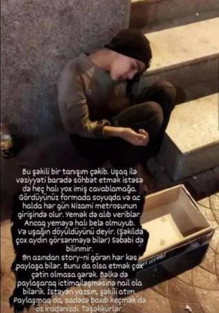 Bakıda dilənən uşaq narkotik maddə qəbul edir? - YENİLƏNİB + FOTO
