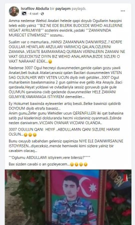 Qaxın icra başçısı Şəhid anasını ALDATDI - "Heçmi vicdanınız oyanmadı?! "