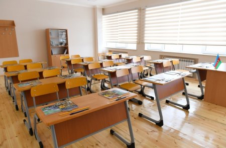 Prezident İlham Əliyev və birinci xanım Mehriban Əliyeva Şamaxıda Çarhan kənd orta məktəbinin yeni binasının açılışında iştirak ediblər