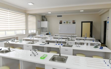 Prezident İlham Əliyev və birinci xanım Mehriban Əliyeva Şamaxıda Çarhan kənd orta məktəbinin yeni binasının açılışında iştirak ediblər