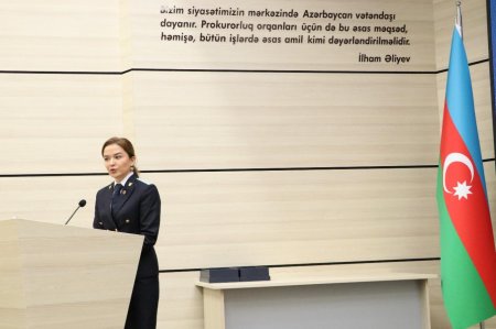 Baş Prokurorluqda gənc hüquqşünasların andiçmə mərasimi keçirilib - FOTOLAR