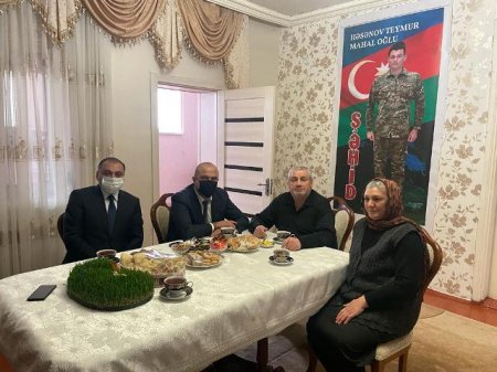 Nəsimi rayonunda Vətən müharibəsi Şəhid ailələri ziyarət olunub, bayram sovqatları çatdırılıb -FOTOLAR