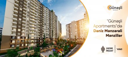 Günəşlidə dəniz panoramalı mənzillər “Xəzər İnşaat”da