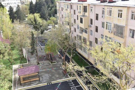  Nəsimi rayonunda daha bir abad həyət sakinlərin istifadəsinə verilib -FOTOLAR