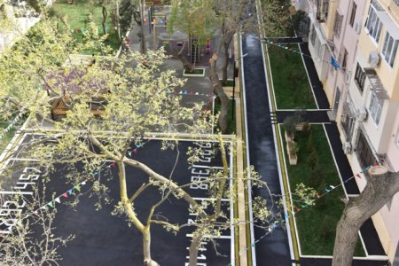  Nəsimi rayonunda daha bir abad həyət sakinlərin istifadəsinə verilib -FOTOLAR