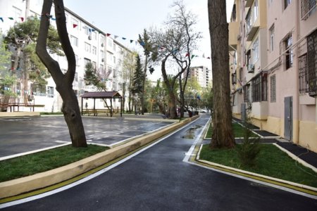  Nəsimi rayonunda daha bir abad həyət sakinlərin istifadəsinə verilib -FOTOLAR