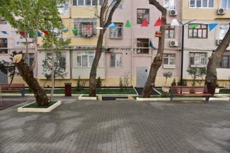  Nəsimi rayonunda daha bir abad həyət sakinlərin istifadəsinə verilib -FOTOLAR