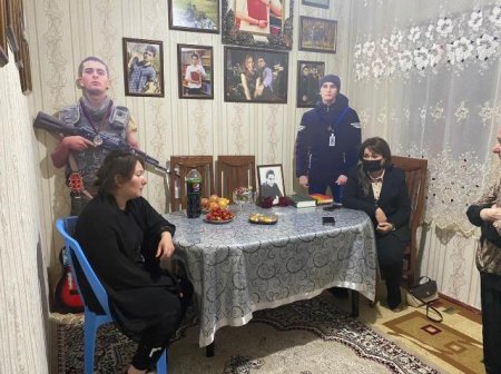 Ramazan bayramı ərəfəsində Nəsimi rayonunda Vətən müharibəsi Şəhid ailələri ziyarət olundu -FOTOLAR