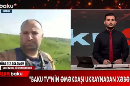 Baku TV əməkdaşı Ukraynada işğaldan azad olunan minalı ərazilərdə - VİDEO