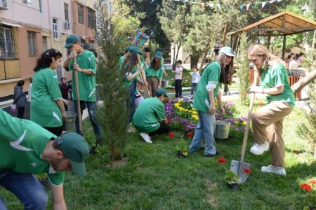 Nəsimi rayonunda daha bir “Abad həyət” layihəsi çərçivəsində abadlaşdırılan növbəti həyətin açılışı oldu -FOTOLAR