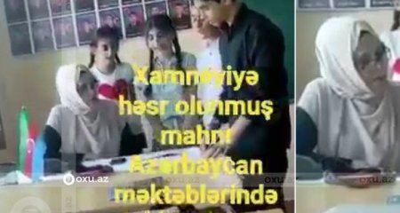 Azərbaycan məktəbində biabırçılıq: Şagirdlərə Xameneiyə həsr olunan mahnı öyrədilir - Video