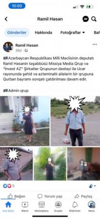 “Deputat Ramil Həsən az qala dünyaya car çəkə ki, 5-10 nəfərə 2 kilo ət verib, ayıb deyilmi?!” - Foto