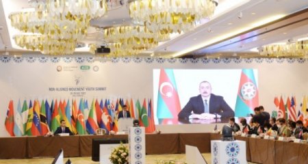 Prezident Qoşulmama Hərəkatının Gənclər Sammiti iştirakçılarına müraciət ünvanlayıb