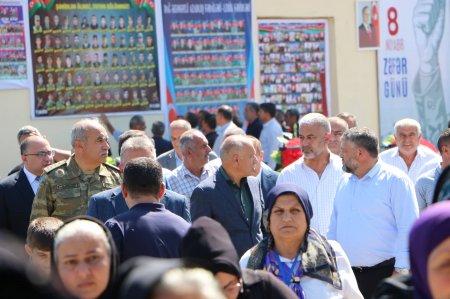 Masallıda qəhrəman şəhidlərimzin adına ehsanat verildi - Şəhid ailələri və qazilərlə görüş