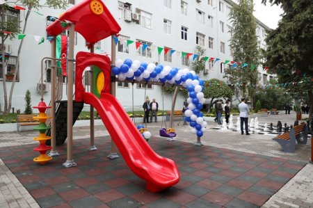 “Bizim həyət” layihəsi çərçivəsində paytaxtın Nəsimi rayonunda növbəti həyət istifadəyə verildi