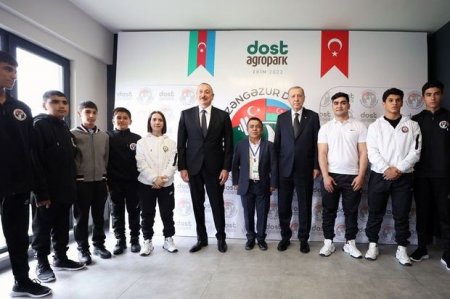 Azərbaycan və Türkiyə prezidentləri Zəngilanda “Dost Aqropark”ın birinci mərhələsinin açılışında - FOTO