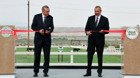 Azərbaycan və Türkiyə prezidentləri Zəngilanda “Dost Aqropark”ın birinci mərhələsinin açılışında - FOTO