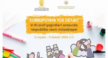 Baş Prokurorluqda şagirdlər arasında rəsm müsabiqəsinə başlanılıb