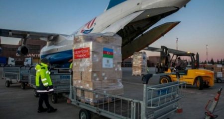 Daha bir humanitar yardım təyyarəsi Türkiyəyə yola düşür