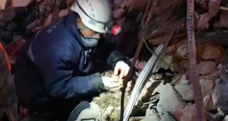 Xilasedicilərimiz Hatayda dağıntılar altından tapılan qızıl və zinət əşyalarını yerli polisə təhvil verib