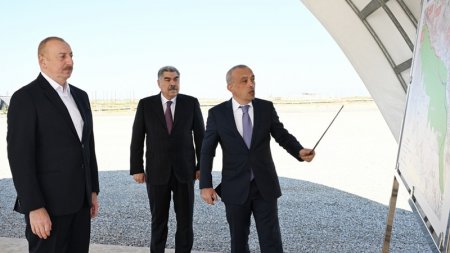 Prezident Şirvan suvarma kanalının təməlini qoydu