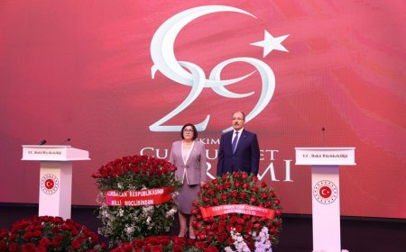 Türkiyə Cümhuriyyətinin 101-ci ildönümü münasibətilə Heydər Əliyev Mərkəzində rəsmi qəbul təşkil edilib