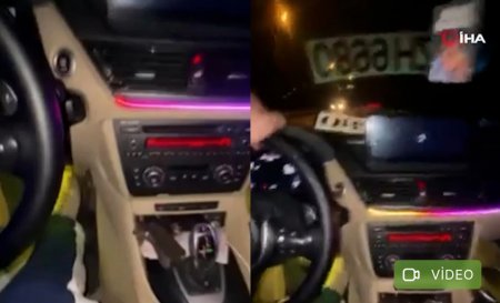 İstanbulda tələsdiyini əsas gətirən şəxs polisin avtomobilini oğurladı, hadisəni kameraya çəkdi