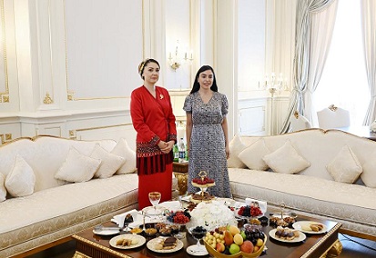 Leyla Əliyeva Atabayeva ilə bir arada - FOTOLAR