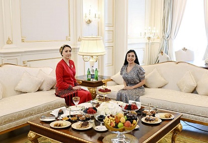 Leyla Əliyeva Atabayeva ilə bir arada - FOTOLAR