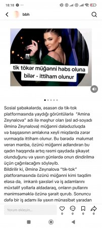 "Tiktok"da "müğənni" olan Əminə Zeynalova həbs oluna bilər/ Şikayətlər var + İDDİA